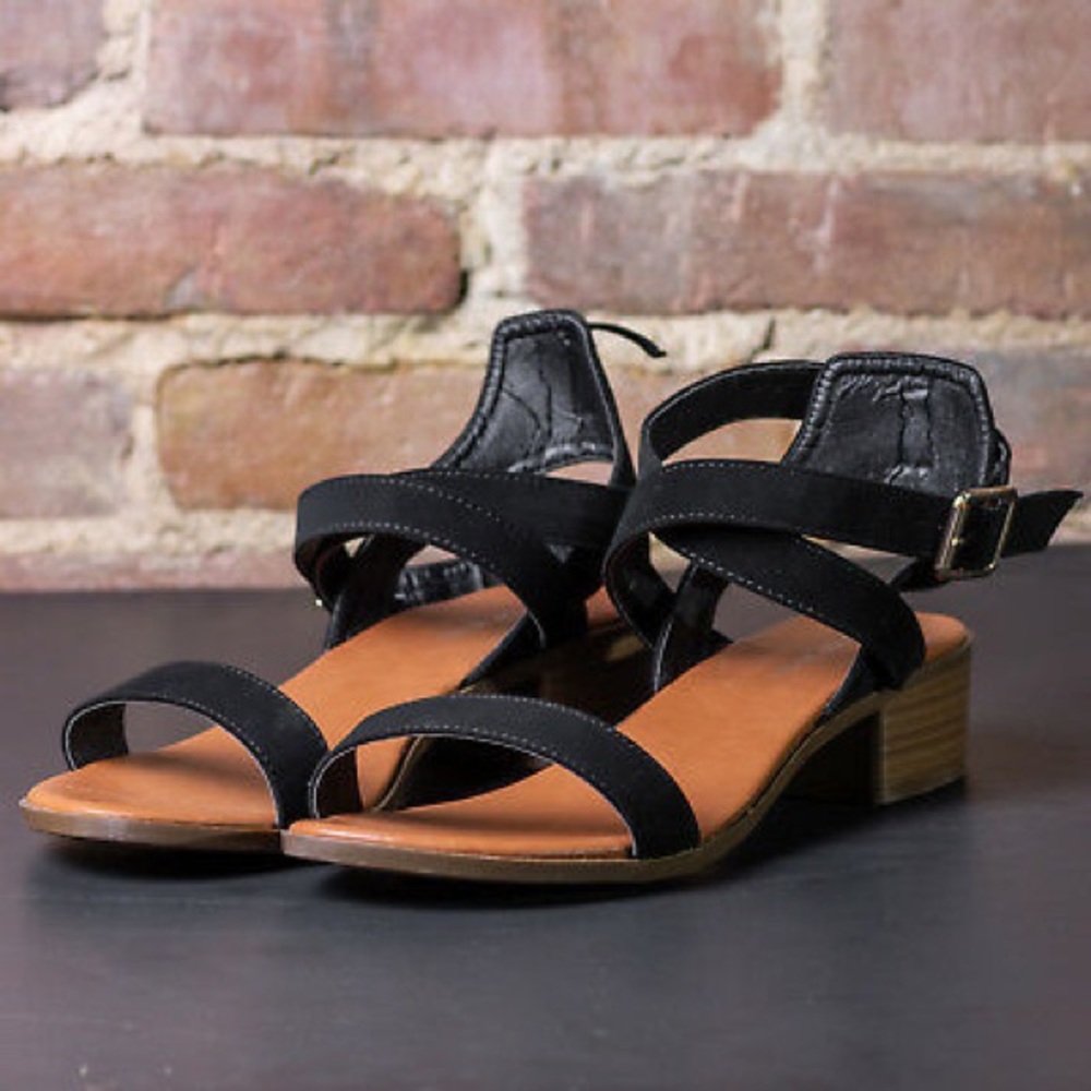 Ankle Strap Open Toe Heeled Sandal
